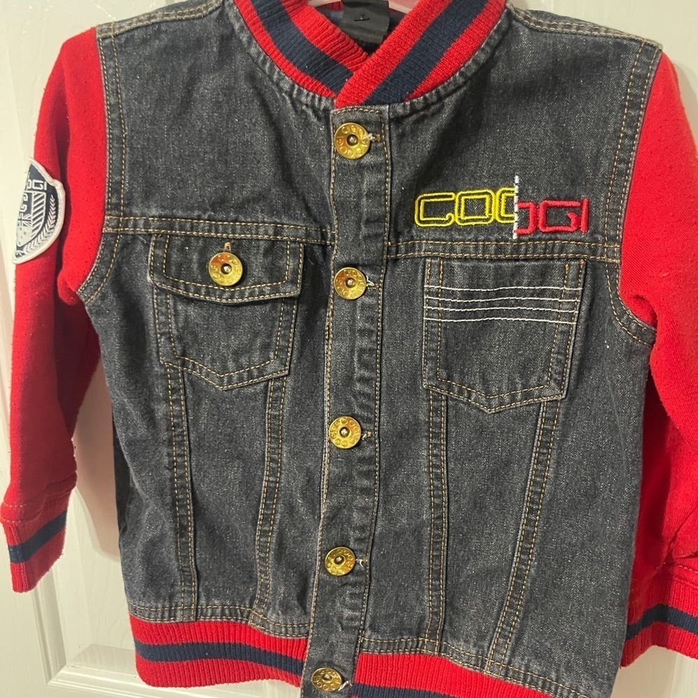 Coogi Jacket Toddler 3T Denim Jean Vintage Y2K Babies Retro - Picture 2 of 4